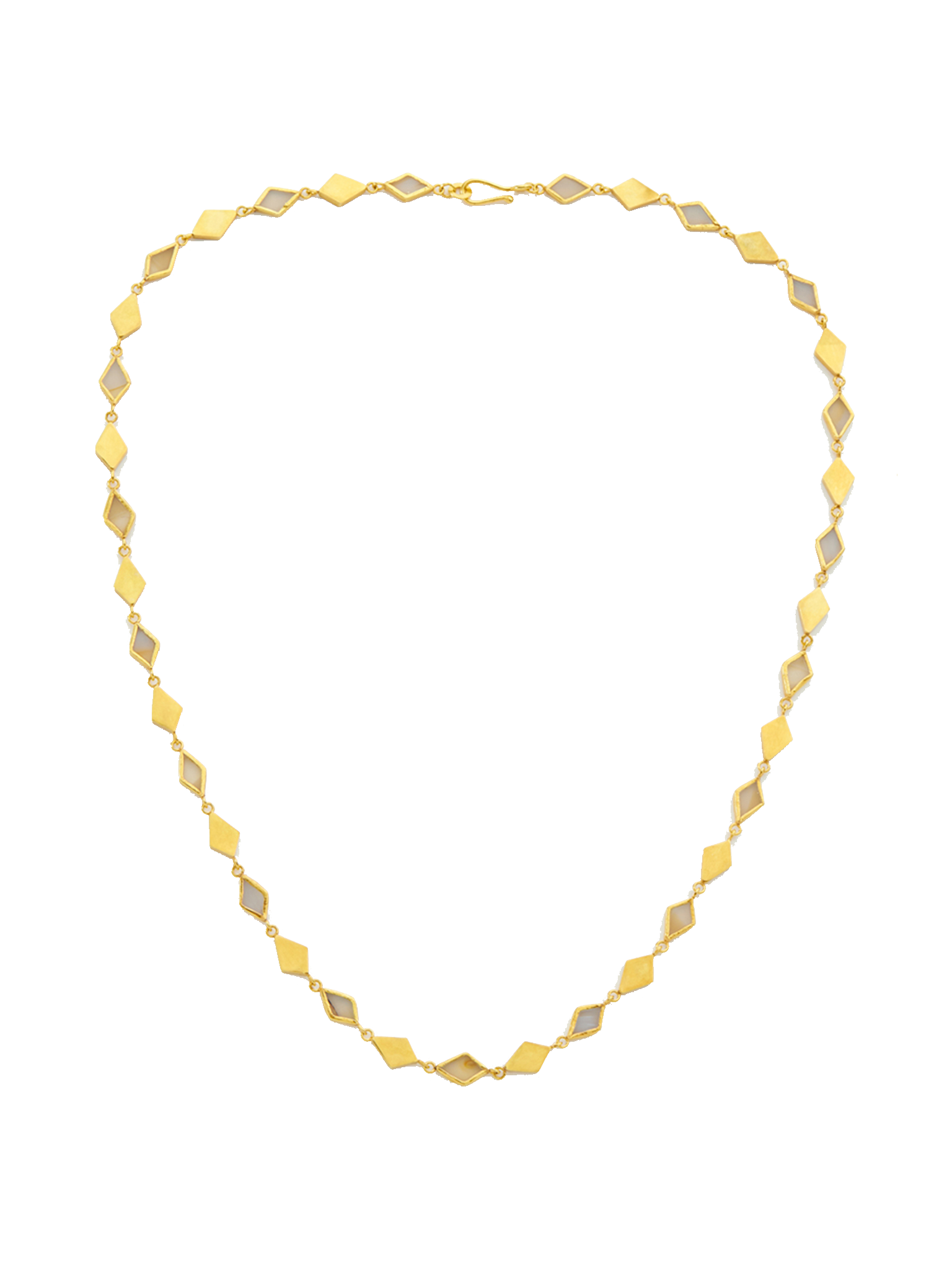 18kt gold vermeil pstm afghanistan agate bamyan single line necklace